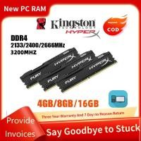 ราคา Kingston HyperX FURY 4GB 8GB 16GB 2400 DDR4 2133 2666Mhz 288Pin 1 2V PC4 DIMM RAM หน่วยความจำสำหรับเดสก์ท็อป (20138711621)