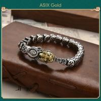 ราคา ASIX GOLD 925 สร้อยข้อมือผู้ชายสีเงิน สร้อยข้อมือเสือกัดเงินโชคดี สร้อยข้อมือนําโชค (17780282848)