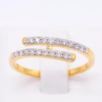 ราคา Happy Jewelry แหวนเพชรแท้ แถวไขว้ ทองแท้ 9k 37 5 แหวนเพชรผู้หญิง ขายได้ จำนำได้ ME506 (16813925448)