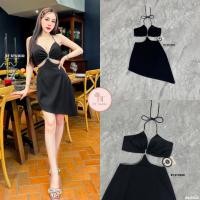 ราคา เดรสสั้นแต่งสายผูกคอด้านหลัง ช่วงกลางอกแต่งสายเพชรตรงกลางอกแต่งเชื่อมมาที่เอวเว้าเอวทั้งสองข้าง (19994403048)