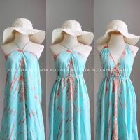 ราคา Maxi Hawaii dress เดรสฮาวายลายมัดย้อม เดรสใส่ไปทะเล เดรสยาวลายมัดย้อม (18841572183)