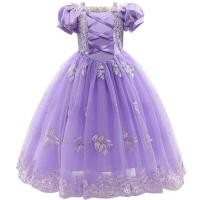 ราคา ชุดเดรสเจ้าหญิงโซเฟียสำหรับเด็กผู้หญิงชุดเดรสเด็กโซเฟียแขนพัฟลูกปัดลายดอกไม้ชุดเดรสปาร์ตี้งานพรอมสำหรับฮาโลวีนชุดคอสเพลย์สีม่วง3 4 6 8 10ปี (17714460551)