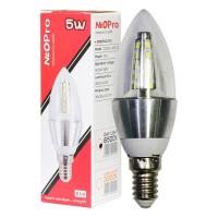 ราคา หลอดจำปาใส LED 5W E14 ยี่ห้อ NeoPro ราคาถูก มีแสงขาว และวอม สว่าง ใช้ได้นาน (10436840699)