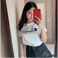 ราคา เสื้อยืดแขนสั้นคอกลมงานปักอกแน่นๆ งานป้ายห้อย เนื้อผ้าคอตตอล มีไซส์SMLXL (12058471995)