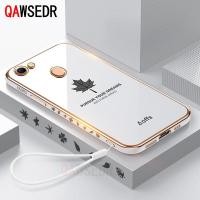 ราคา QAWSEDR เคสลายใบเมเปิ้ลสำหรับ OPPO F7เคสโทรศัพท์ TPU นิ่มพร้อมสายคล้องแบบขอบตรงเคลือบสำหรับเด็กผู้หญิง (14575217698)