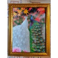 ราคา กรอบรูปกระจกพร้อมภาพมงคล นกยูงคู่รัก ขนาด 18 23 นิ้ว (6546914267)