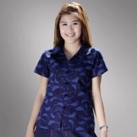 ราคา BM 74B ม่อฮ่อม คอบัวกระดุมจีน หญิง เข้ารูป กัดลายขนนก (192206600)