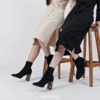 ราคา รองเท้าบูทรุ่น ROSE BOOT สีดำส้นลายเสือ BLACK LEPARD (505856613)