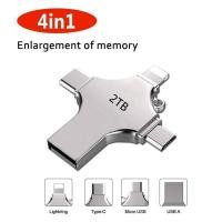 ราคา จัดส่งฟรี COD 4in1 OTG USB3 0แฟลชไดรฟ์ Pendrive ประเภท C USB Stick 128GB 256GB Memory Stick สำหรับ iPhone Android PC (15929627311)