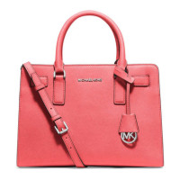 ราคา กระเป๋าถือ Michael Kors แท้ หนังแท้ หนังฟอกแบบกันรอยขีดข่วน ทรงสวยคลาสสิค มีสายสะพายเฉียงได้ MICHAEL KORS 38S6GDDS5L DILLON SAFFIANO EAST WEST SATCHEL GRAPEFRUIT (4973186460)