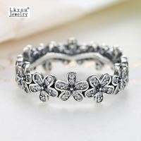 ราคา Lkyou เงินเดซี่ดอกไม้ดอกไม้คริสตัลแหวนเครื่องประดับแฟชั่น (1066256514)