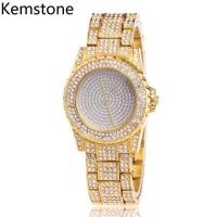 ราคา Kemstone Trendy Gypsophilaกุหลาบทองซิลเวอร์เซอร์คอนเคลือบทองควอตซ์นาฬิกาข้อมือของขวัญเครื่องประดับสำหรับผู้หญิง (649070786)