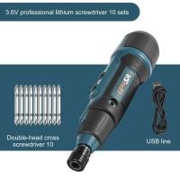 ราคา ไขควงไฟฟ้า3 6V 2Nm พร้อมไฟฉายสกรูแยกชิ้นส่วนขนาดเล็กชุดไฟฟ้าขนาดเล็กแบตเตอรี่ลิเธียมไขควง (20518395370)