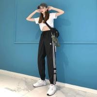 ราคา Adidas กางเกงกีฬาสตรีกางเกงวอร์มทรงหลวมแฟชั่น (10288833232)