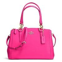 ราคา กระเป๋าถือ COACH แท้ หนังแท้ หนังฟอกแบบกันรอยขีดข่วน ช่องเยอะ มีสายยาว COACH 36704 CHRISTIE CARRYALL IN CROSSGRAIN LEATHER (1314842742)