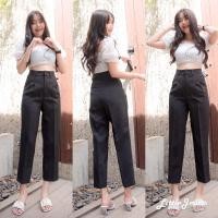 ราคา กางเกงผ้าโรเชฟ 9 ส่วน สีดำ (15276244614)