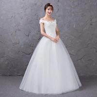 ราคา Hong Hu ชุดราตรีทางการสำหรับผู้หญิงขนาดพิเศษ2024ลูกไม้คอวีเซ็กซี่แบบเกาหลีสายแบนงานหมั้นงานแต่งงาน (19892804547)