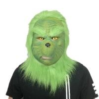 ราคา Grinch Christmas Halloween COSTUME Christmas dress green hair monster Grinch party costume adult male stage costume (20471354877)