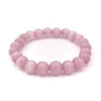 ราคา CATEYE หินตาแมว สีชมพู หินไพฑูรณ์ เลือกขนาดเม็ดหินได้ 4 12 มม หินแห่งความอ่อนโยน สร้อยข้อมือหินแท้ by siamonlineshop (12547174448)