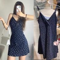 ราคา เดรสสั้นสายเดี่วยคอถ่วงเนื้อผ้าซาติน เดรสออกงานแฟชั่นสายเดี่ยวสไตล์เรียบ (16203010829)