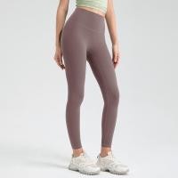 ราคา Lulu high waisted yoga pants nude skinny buttocks without embarrassing lines sports cropped pants 32389 (20223232417)