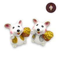 ราคา หนูมุสิกะถวายพระพิฆเนศ ถือหีบสมบัติ ขนาด 2 3 นิ้ว งานดินเผา (17798896385)