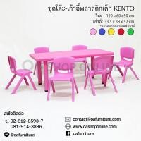 ราคา OA Furniture ชุดโต๊ะเก้าอี้พลาสติกเด็ก KENTO ทรงผืนผ้า 6 ที่นั่ง (594294709)