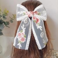 ราคา Korean Fashion Womens Large White Bow Hair Clip 2023 New Elegant hair Clamp Hair Accessories (20294490982)