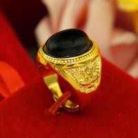 ราคา vivicoco แหวนทองฝังหยกผู้ชาย นำโชคดี (16871917887)