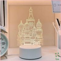 ราคา Ayla โคมไฟตกแต่งห้อง โคมไฟตั้งโต๊ะ LED โคมไฟ 3D night light (14479462722)