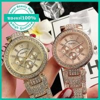 ราคา พร้อมกล่อง FOSSIL เดิมนาฬิกาควอตซ์ผู้หญิงหรูหรานาฬิกาทองสำหรับผู้หญิงแฟชั่นส่องสว่างสแตนเลสนาฬิกาข้อมือสุภาพสตรี (11314269386)