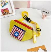 ราคา กระเป๋ากระเป๋าหิ้วผ้าอ๊อกซ์ฟอร์ดสไตล์ฮาราจูกุของเด็กกระเป๋าคาดเอวการ์ตูนของ Marvel สำหรับกระเป๋าคาดหน้าอกเด็กชายหญิงน่ารักเด็ก (17657998060)