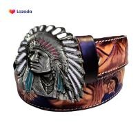 ราคา เข็มขัดหนังวัวแท้ งานตอก อินเดียแดง คาวบอย กัญชา ลายไทย ลายม้า ประดับคล้อย ซื้อเข็มขัด (16297798971)