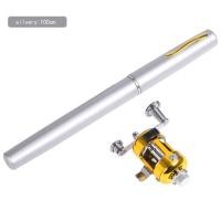 ราคา Outdoor Goods แบบพกพา Pocket Telescopic Mini Fishing Pole ปากการูปร่างพับคันเบ็ดด้วย Reel Wheel (18508887346)