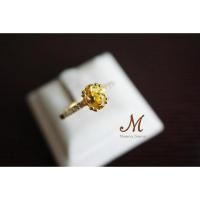 ราคา Meena Gems แหวนพลอยซิทรินแท้ 1กะรัต ตัวเรือนเงินแท้ จัดส่งฟรี (20386173286)