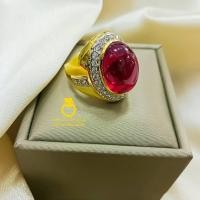 ราคา แหวน u0650 รุ่นเคลือบทองหนาพิเศษ พลอยทับทิม พลอยเกรดดี แหวนทองไมครอนคุณภาพสูง แหวนทองสวย แหวนทองชุบ แหวน (20757749368)