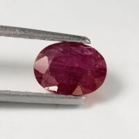 ราคา 1 60 ct พลอยแท้ พลอยแดง Red Ruby เผาเก่า แอฟริกา ทรงไข่ สีแดง ชมพู (20909354083)