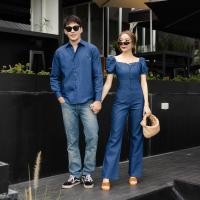 ราคา VSM ชุดคู่รัก Jean Set ใช้ผ้ายีนส์เนื้อดีในการตัดเย็บ ผ้านิ่ม ใส่สบาย ผู้หญิงเป็นทรงจั้มยีนส์ขายาว (8868116543)