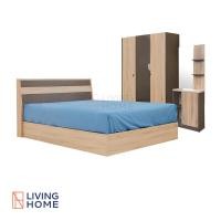 ราคา ผ่อน 0 Livinghome FurnitureMall ชุดห้องนอน 56 ฟุต สีโซลิค เทา ทั้งชุด 3 ชิ้น รุ่น STARRY (8585899792)