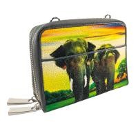 ราคา กระเป๋าสะพายหนังปลากระเบนผู้หญิง สไตล์ 2 ซิป ลายช้าง สีเหลืองแกมเขียว ลายช้างไทย สายสะพายยาว ครอสบอดี้ หนังแท้ 100 (16569826058)