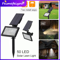 ราคา Solar Light Outdoor Garden Lights 50 LED Spotlights Lawn Lamp Balcony Light IP65 Waterproof Security Torch Light Automatic On Off for Garden Yard Path (15561445144)