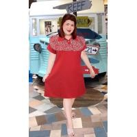 ราคา 388 P P เสื้อผ้าสาวอวบ ชุดเดรสสาวอวบ เดรสลายดอกคอปกลายดอกเดซี่ (17877069422)