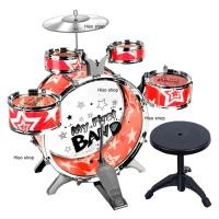 ราคา ชุดกลอง 5 ใบ พร้อมเก้าอี้ ขนาดใหญ่ อุปกรณ์รวม 10 pcs งานคุณภาพสีสันสวยงามสดใส ฺ Bigband rockn roll (7525611320)