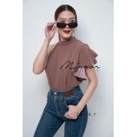 ราคา ป้าย MiRRoRSiSTER เสื้อทรงเก๋ แพทเทรินสวย ข้างนึงแขนกุด ข้างนึงแต่งแขนระบาย (12562990477)