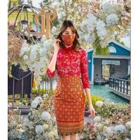 ราคา ชุดไทยประยุกต์ ชุดไทยผู้หญิง Mae Pilai ชุดไทยผู้หญิง ชุดไทยทำบุญ ชุดไทยไปงาน ชุดไทยทำบุญบ้าน (6294784908)