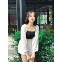 ราคา MesubShop เสื้อเชิ้ต OVERSIZE ผ้าชีฟอง เสื้อชีฟอง ใส่คลุม เกาะอก ใส่สบายยม้ากก ใส่เที่ยวทะเล รุ่น เซตเกาะอก (15640744237)