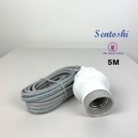 ราคา สายไฟพร้อมขั้วเกลียว E27 ขั้วกระเบื้อง สายยาว 3 เมตร 5 เมตร sentishi เชนโตชิ (10728679644)