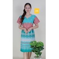 ราคา พร้อมส่ง ชุดเดรสผ้าฝ้าย ชุดเดรสพื้นเมือง ชุดผ้าไทย ชุดผ้าฝ้ายลายขอ ชุดคุณครู ชุดทำงาน ชุดเดรสผู้หญิง (19588470239)