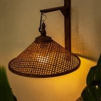ราคา โคมไฟไม้ไผ่ โคมไฟติดผนัง โคมไฟแขวน โคมไฟ ของตกแต่ง Bamboo lamp โคมไฟติดเสา (18338893611)