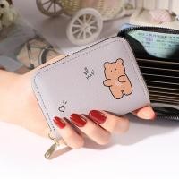 ราคา koreafashionshop KR1705 กระเป๋าสตางค์ใบสั้น ใส่บัตร ลายหมีHey มีซิป กระเป๋าใส่บัตร (10280429732)